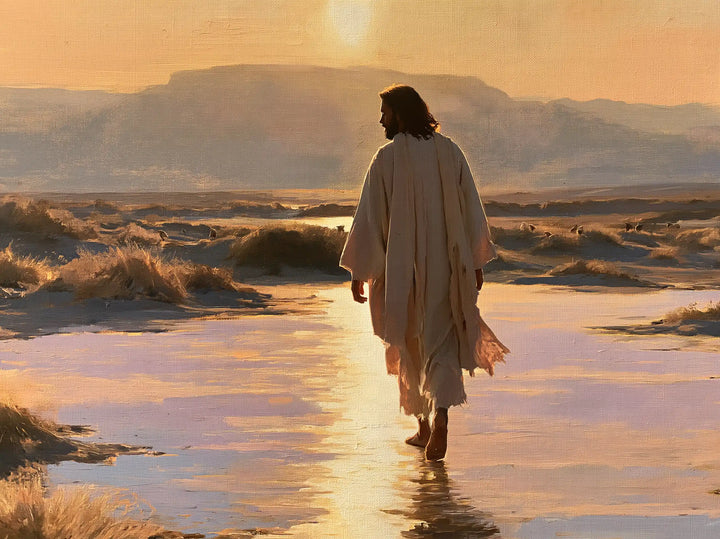 Jesus in the Desert — The Walk Between Sandy Islets
