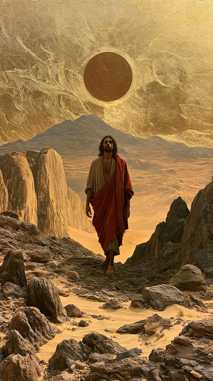 Jesus in the Desert - Sacred Gold · Portrait n° 4