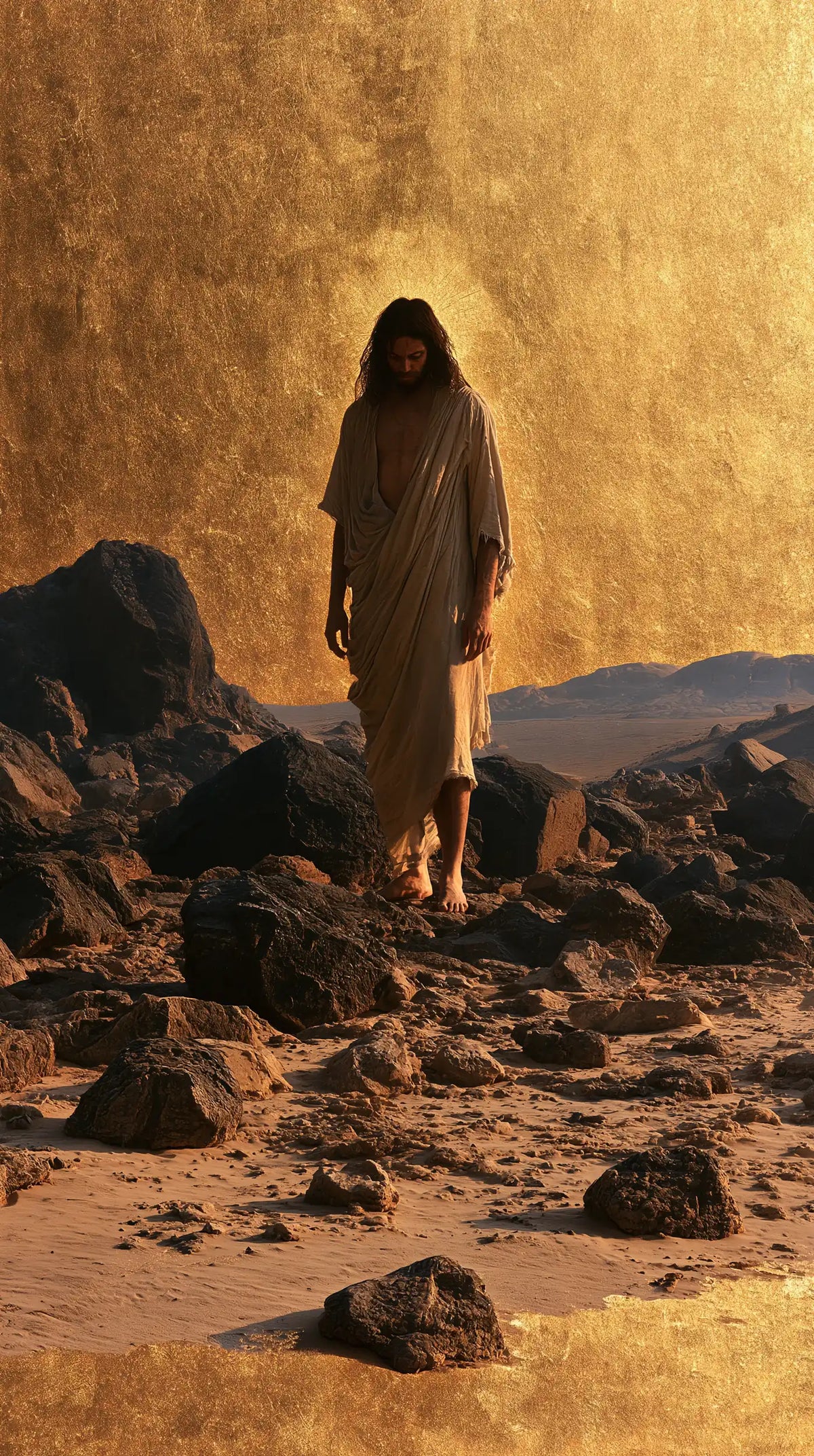 Jesus in the Desert — The Little Walk in the Amber Expanse