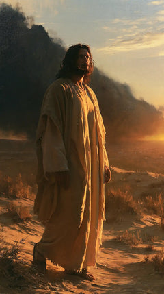 Jesus in the Desert — The Golden Profile beside the Plain
