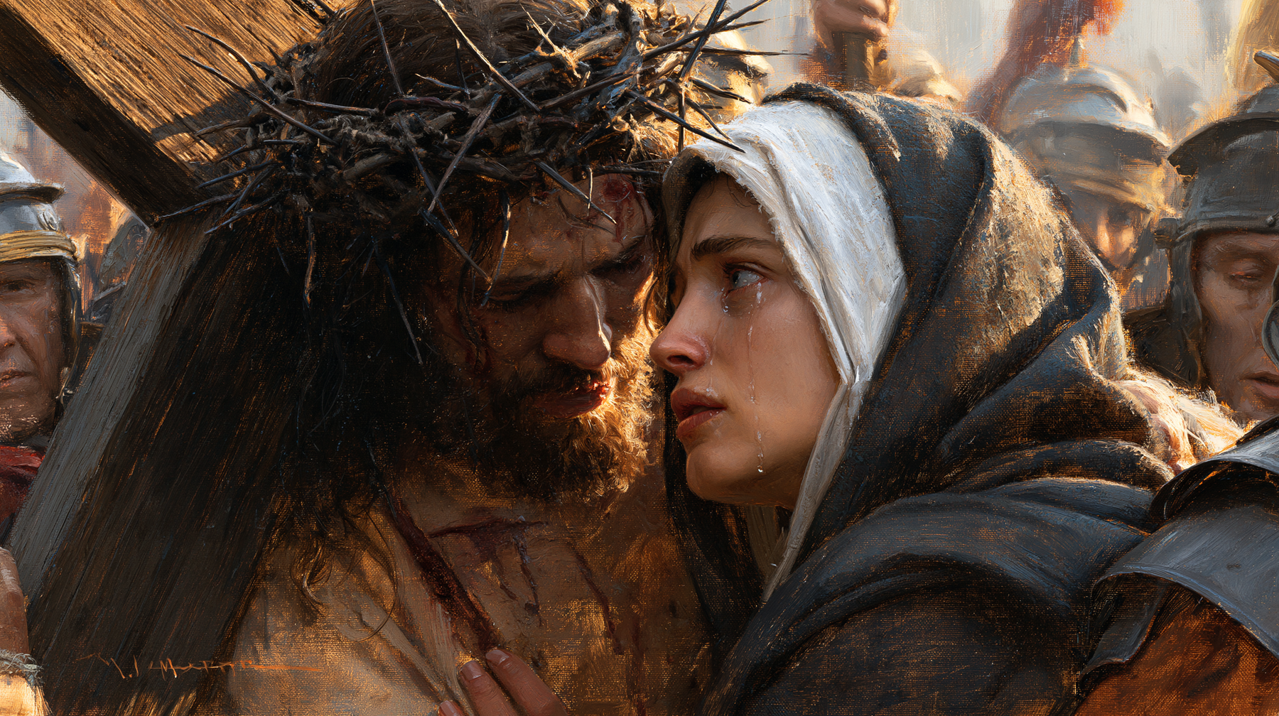 The Stations of the Cross - Jesus meets his mother · Landscape n° 38