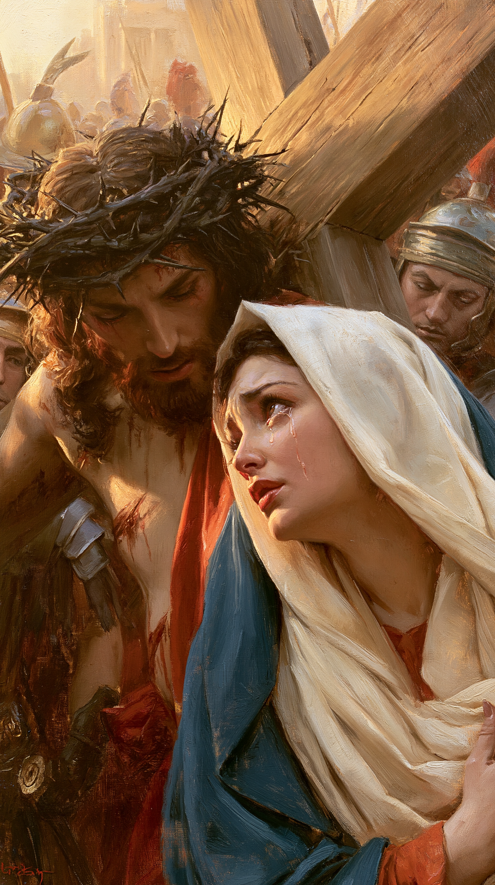 Korsstasjonene - Jesus møter sin mor · Portrett nr. 59 - Kristen kunst