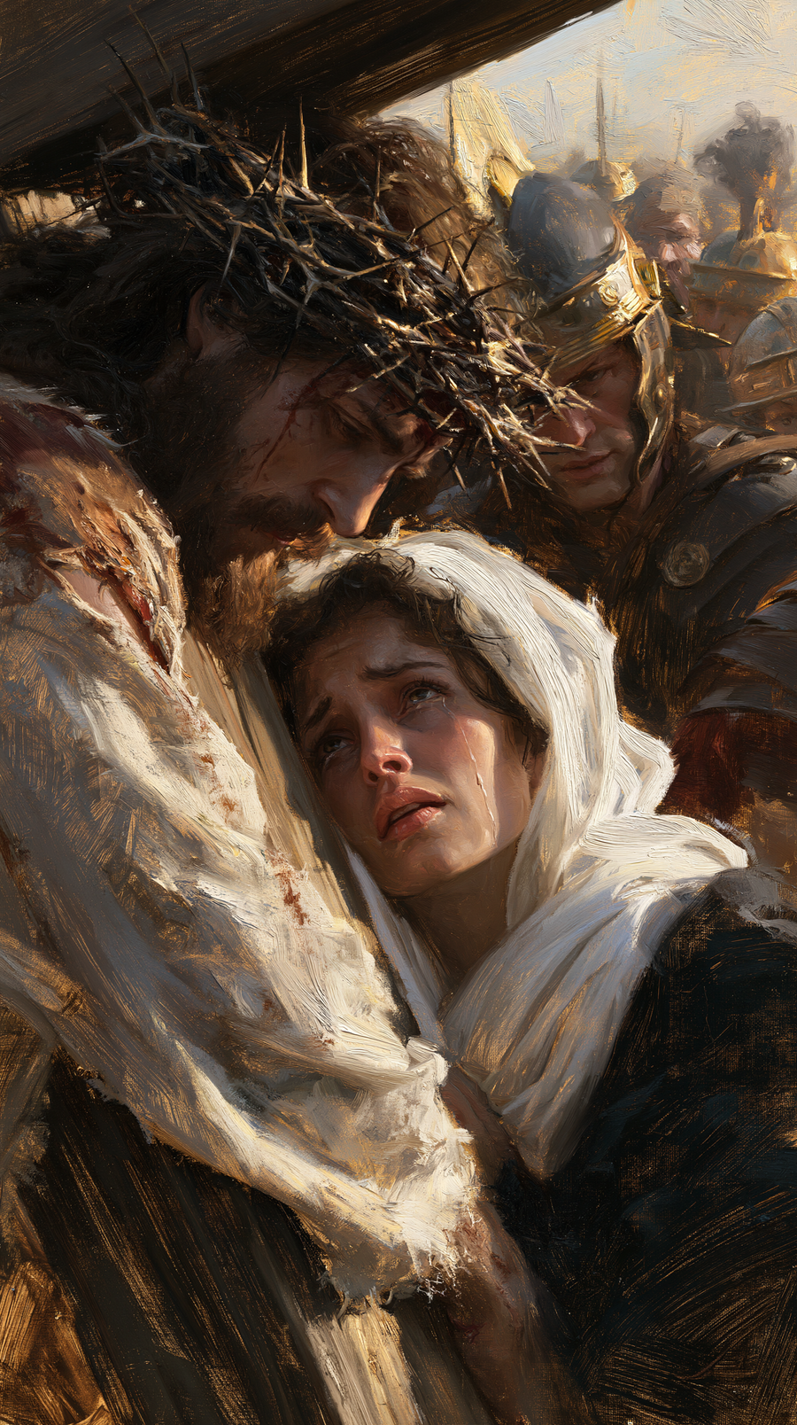 Korsstasjonene - Jesus møter sin mor · Portrett nr. 87