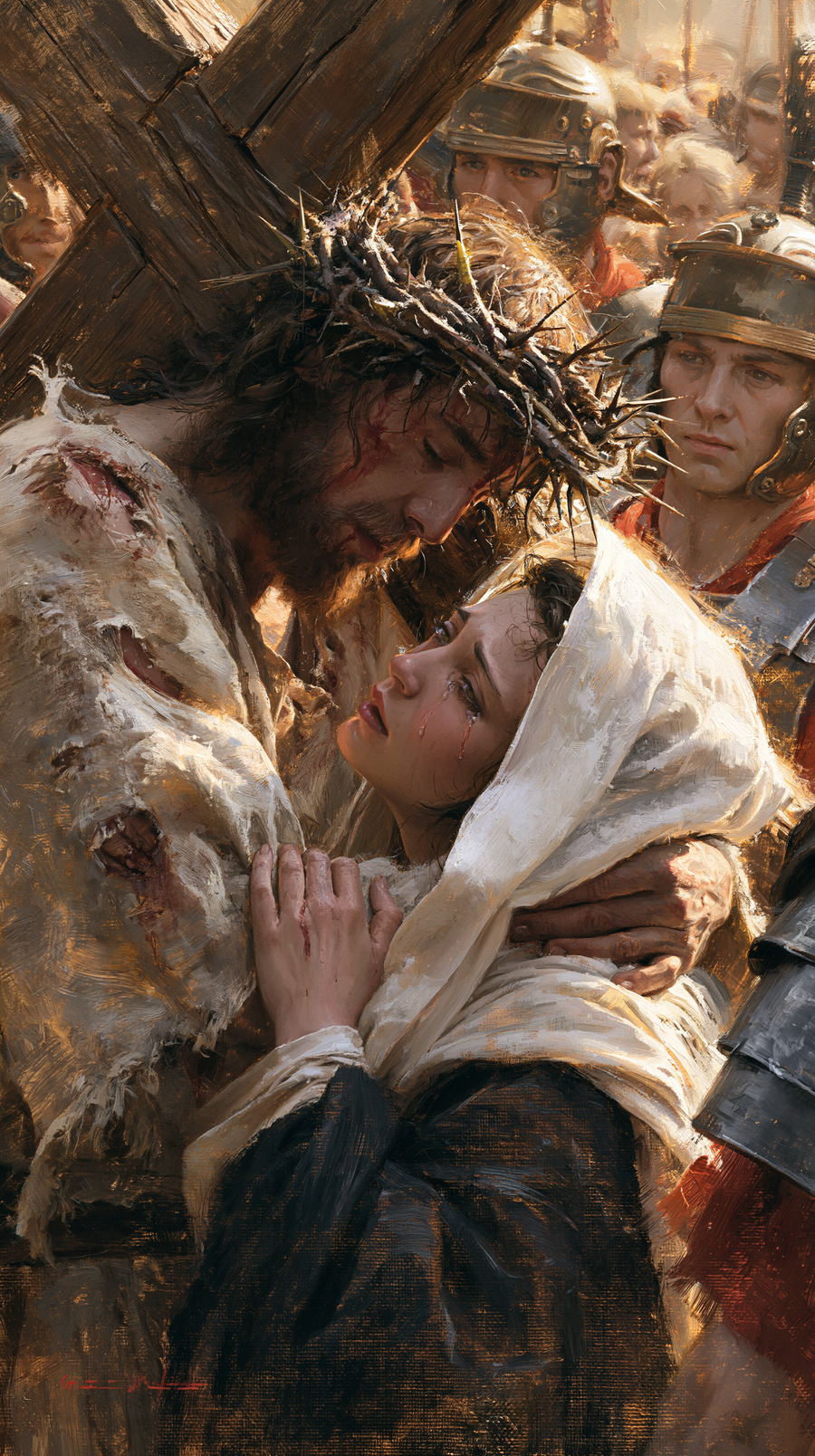 Korsstasjonene - Jesus møter sin mor · Portrett nr. 88