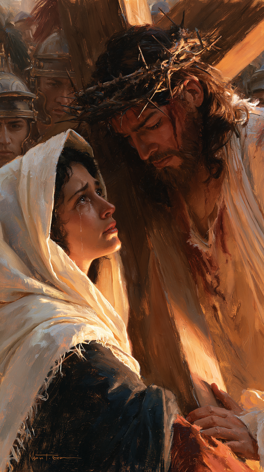 Korsstasjonene - Jesus møter sin mor · Portrett nr. 89