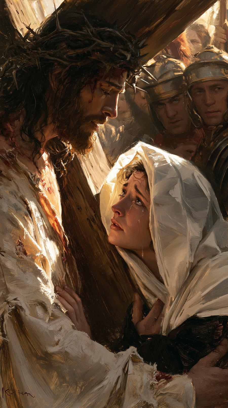 Korsstasjonene - Jesus møter sin mor · Portrett nr. 92