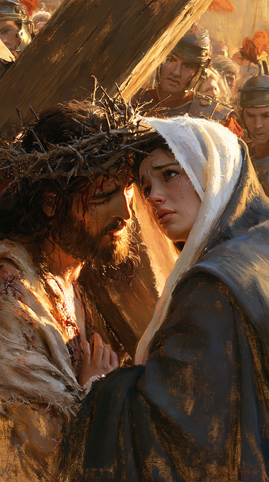Korsstasjonene - Jesus møter sin mor · Portrett nr. 99