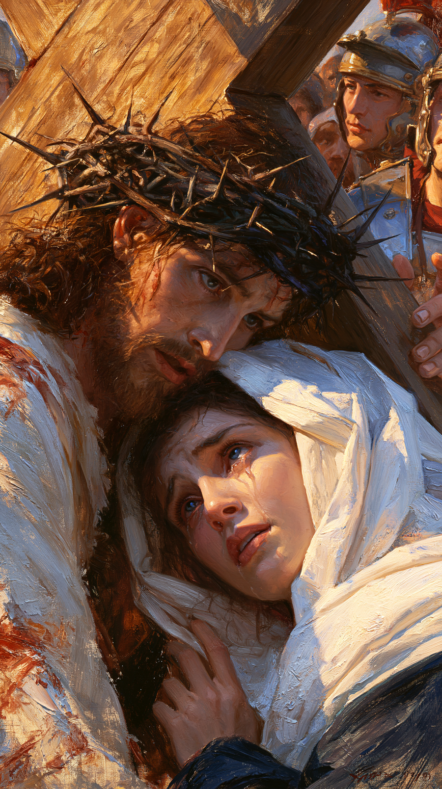 Korsstasjonene - Jesus møter sin mor · Portrett nr. 100