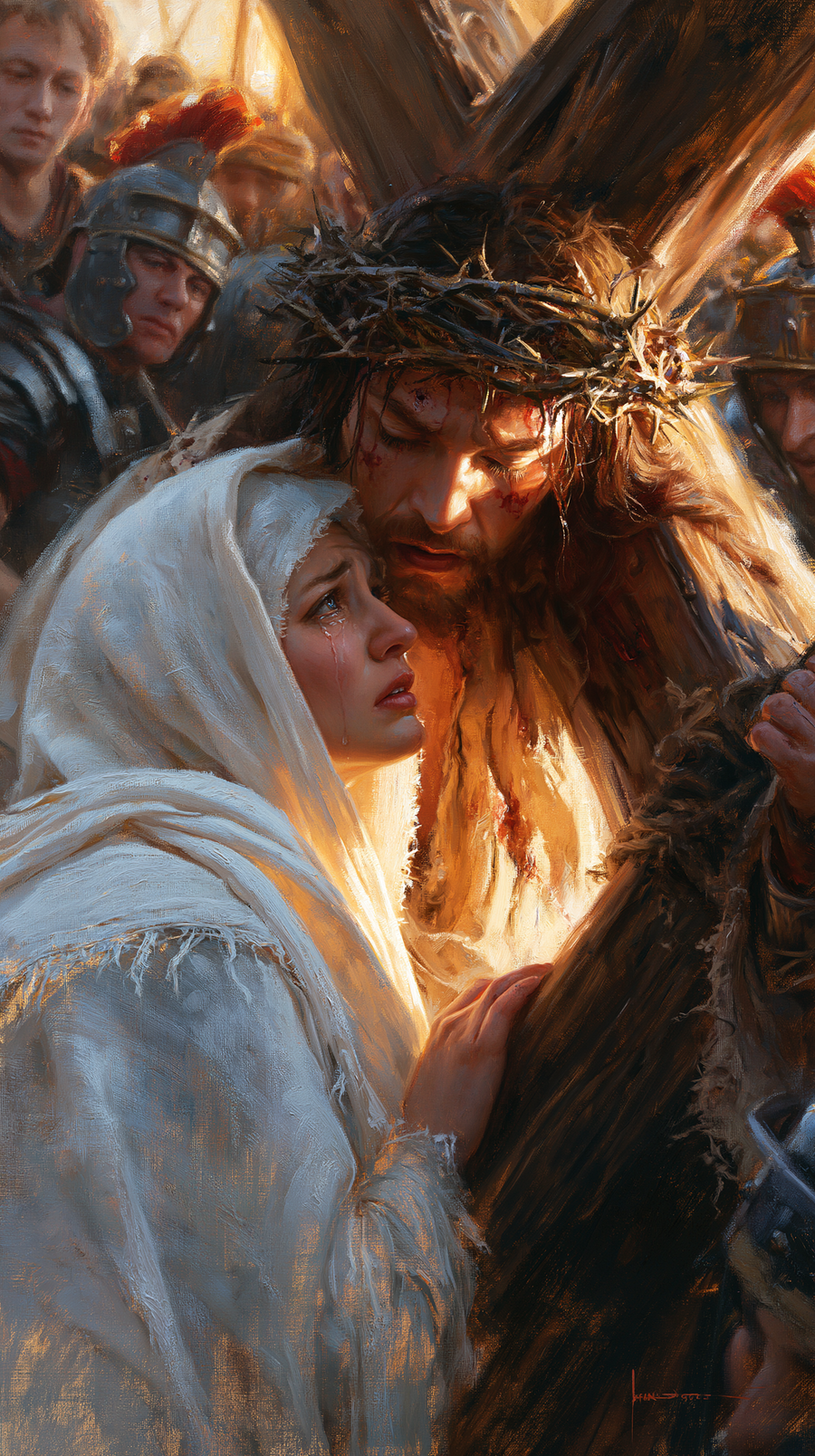 Korsstasjonene - Jesus møter sin mor · Portrett nr. 101