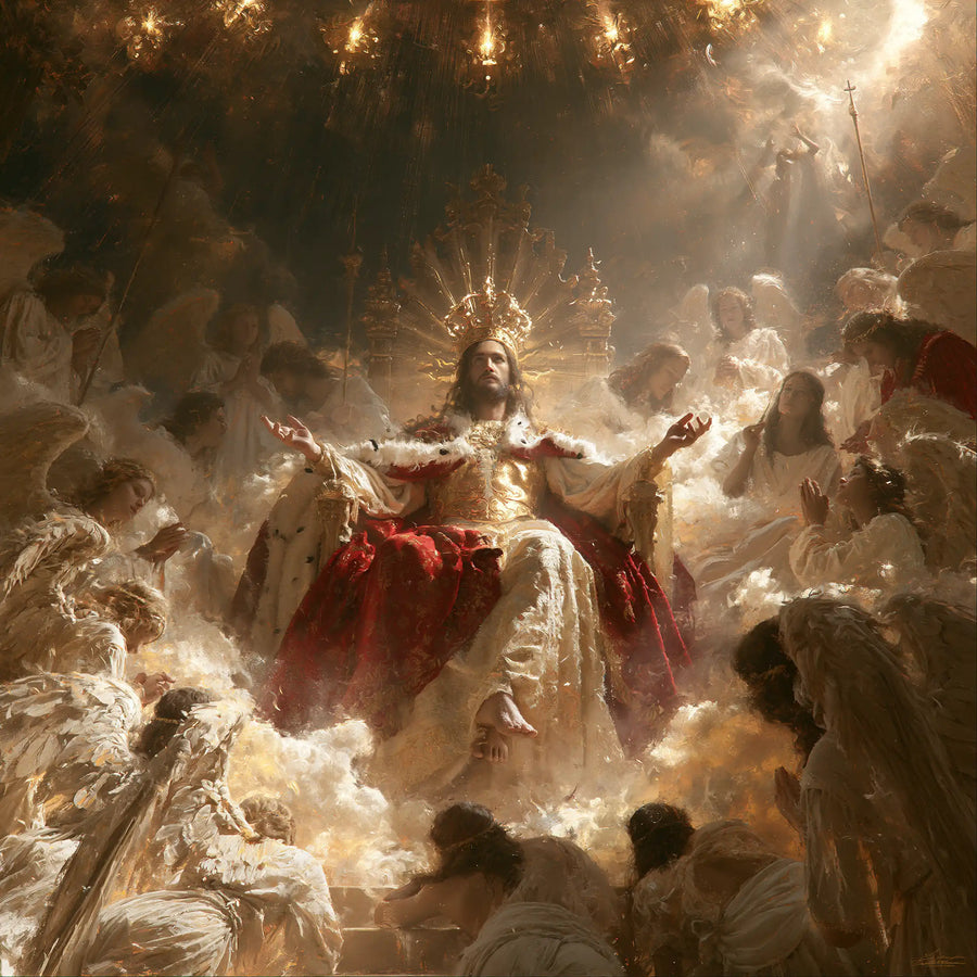 Jesus the King - Jesus the King with Angels · Square n° 5