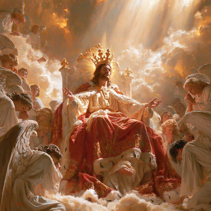 Jesus the King - Jesus the King with Angels · Square n° 6