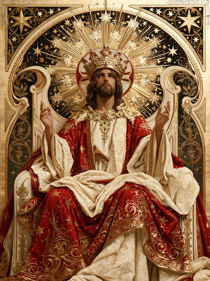 Jesus the King — Crimson Beneath the Circle of Stars