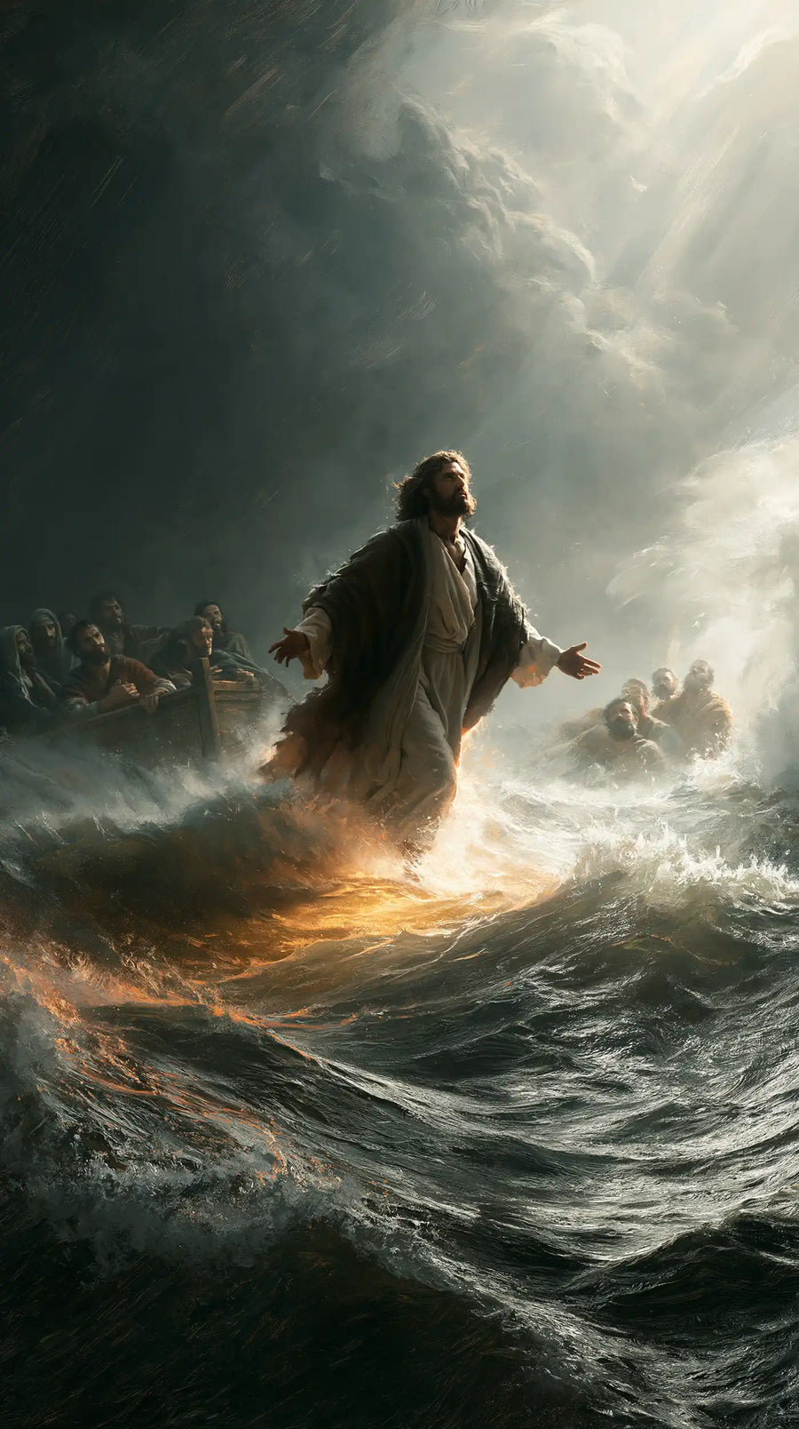 Jesus Walking on Water — The Ember beneath the Feet of Peace