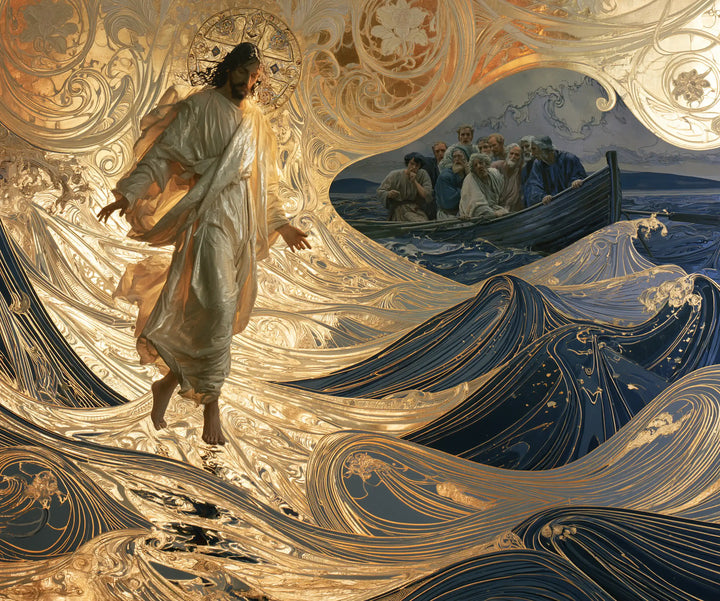 Jesus Walking on Water - Sacred Art Nouveau · Landscape n° 8
