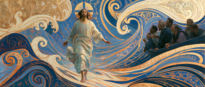 Jesus Walking on Water - Sacred Art Nouveau · Landscape n° 32