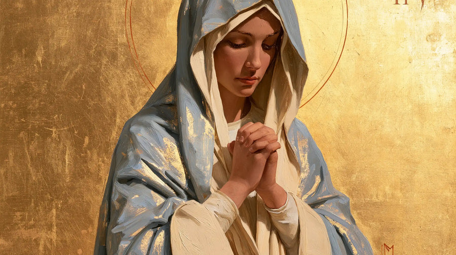 Virgin Mary in Prayer - Contemporary Byzantine · Landscape n° 14