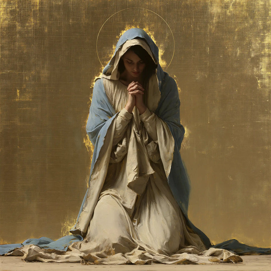 Virgin Mary in Prayer - Contemporary Byzantine · Square n° 6