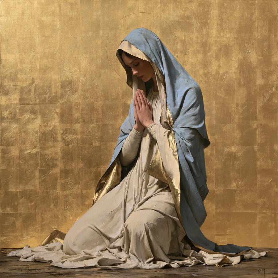 Virgin Mary in Prayer - Contemporary Byzantine · Square n° 10