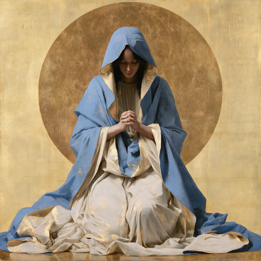 Virgin Mary in Prayer - Contemporary Byzantine · Square n° 11