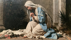 Virgin Mary in Prayer — Prayer among Pink Petals