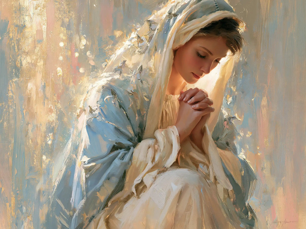 Virgin Mary in Prayer - Impressionist · Landscape n° 5