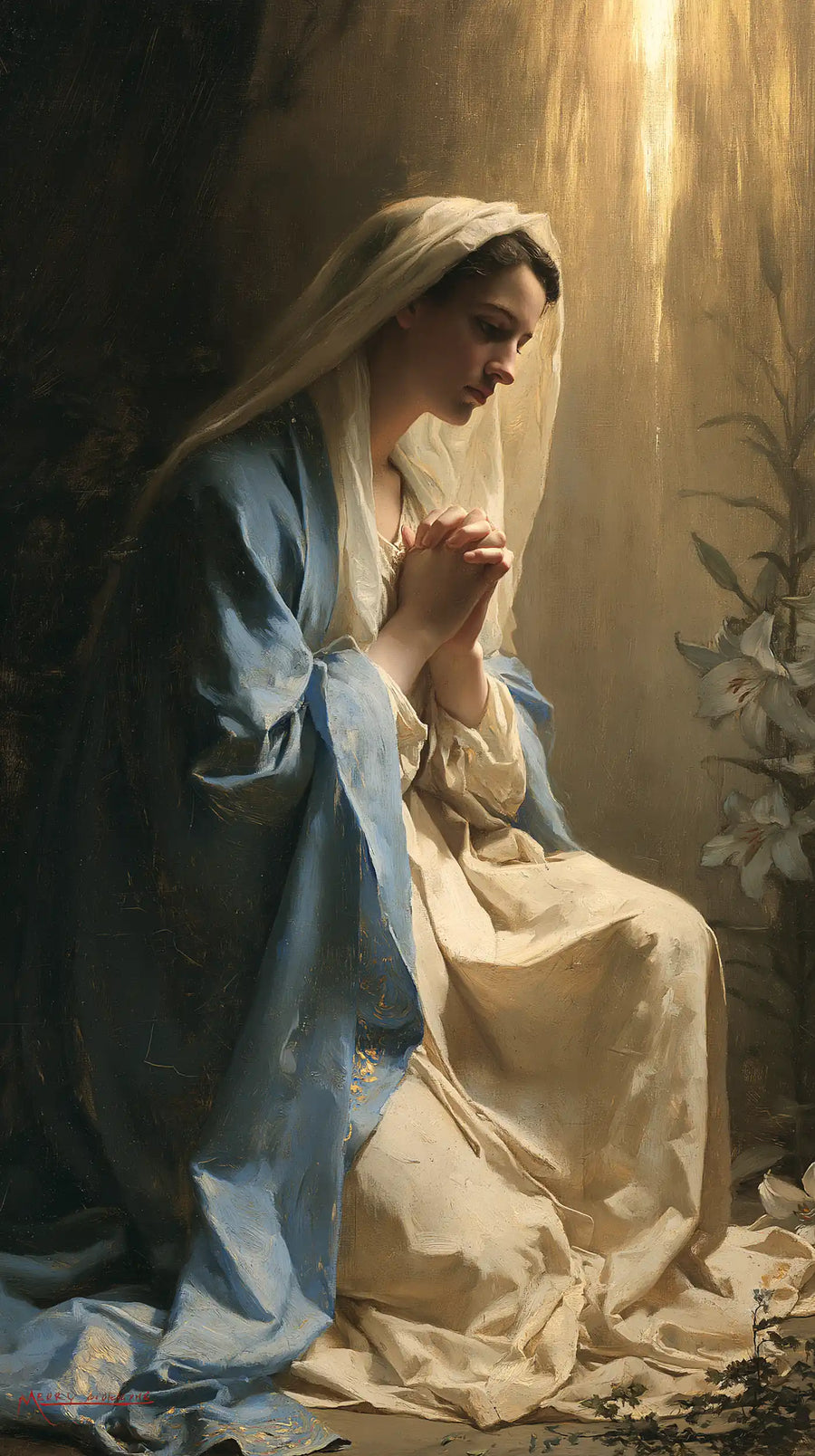 Virgin Mary in Prayer - Symbolist · Portrait n° 5