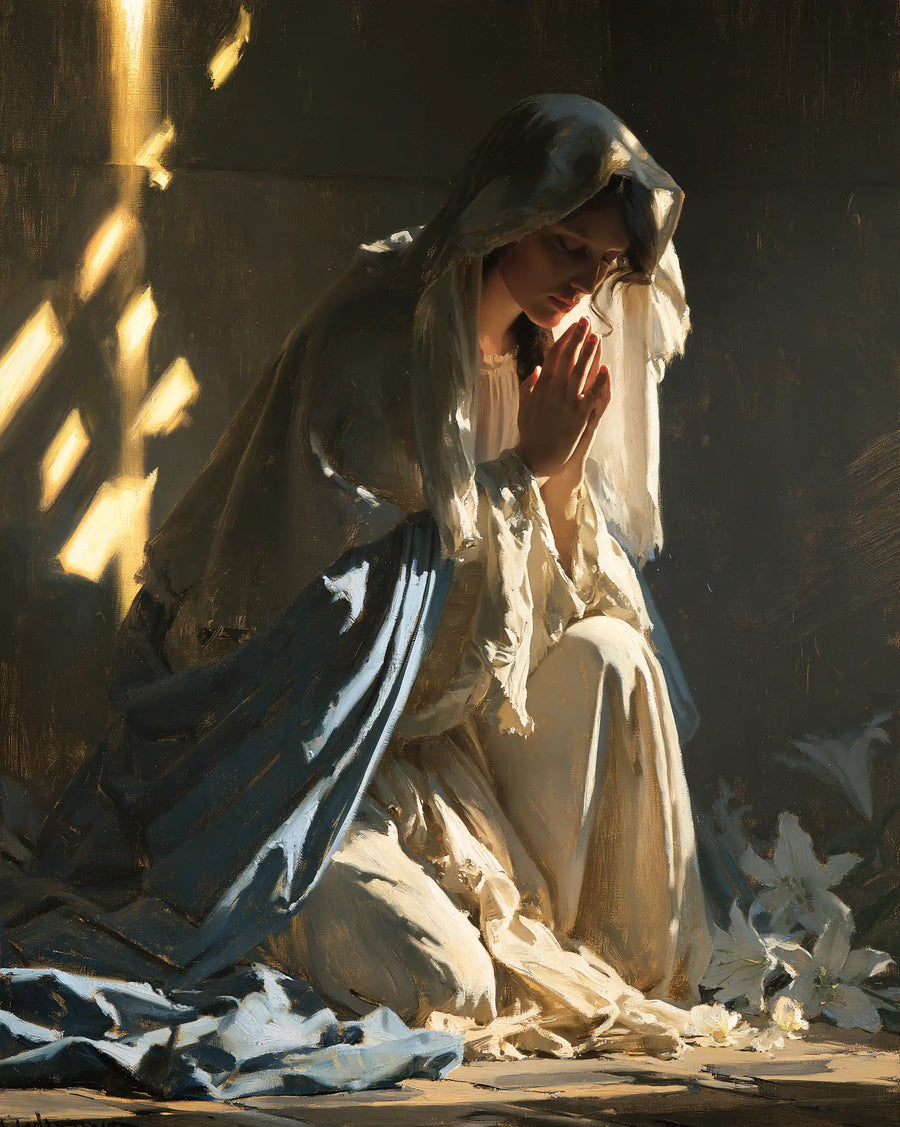 Virgin Mary in Prayer - Symbolist · Portrait n° 17