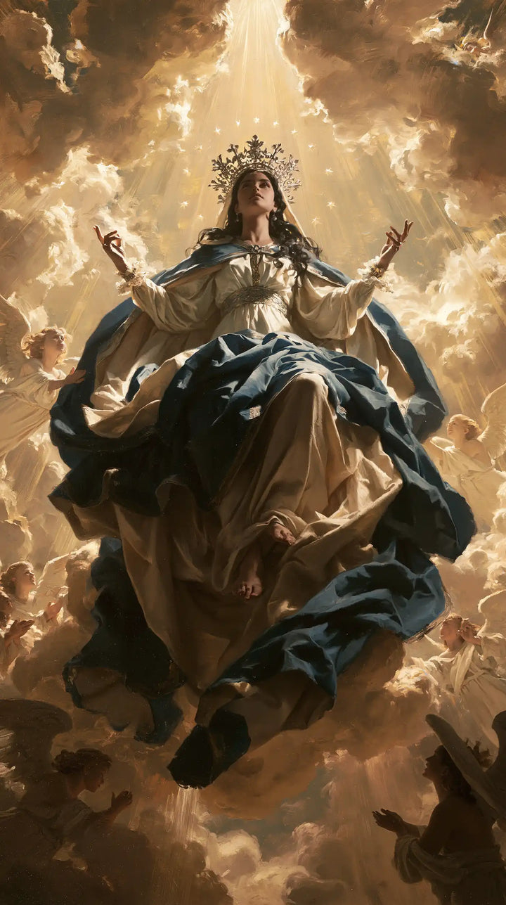 Mary, Queen of Heaven — High Palms in Golden Splendour