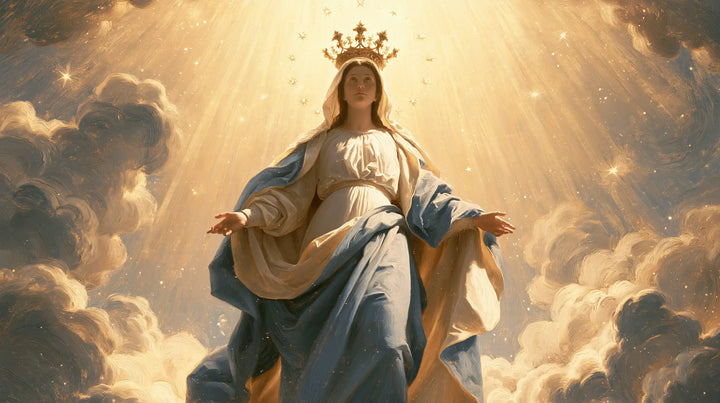 Mary, Queen of Heaven — Diagonal Drapery in the Golden River
