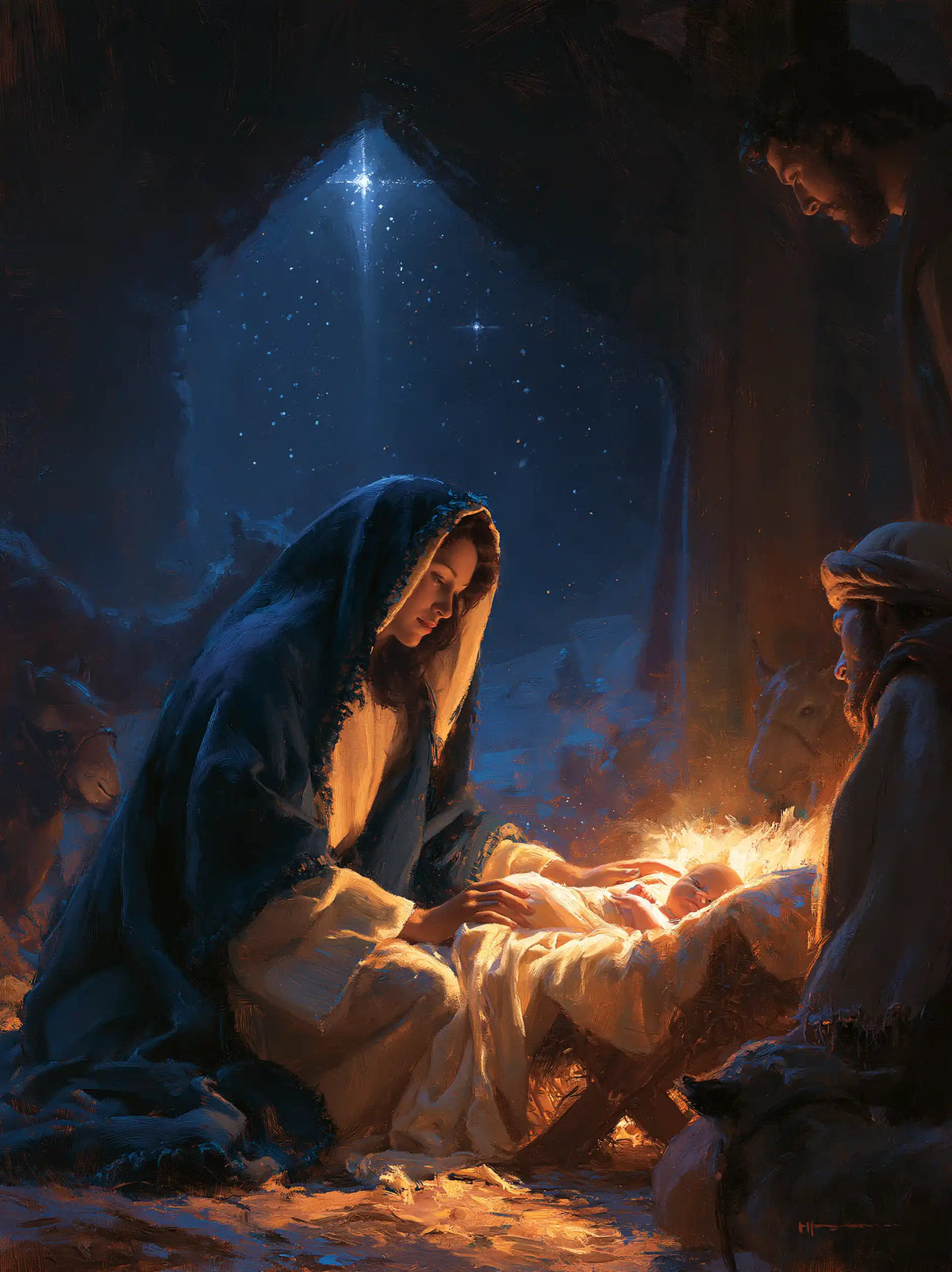 The Nativity — The Cradle Between Ember and Azure