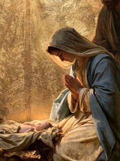 The Nativity — The Cradle Before the Chiselled Rays