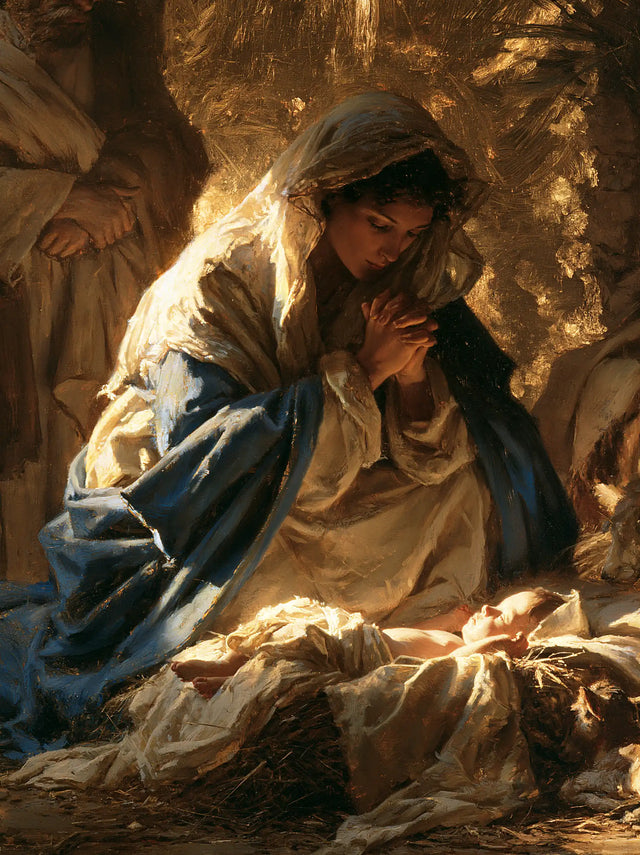 The Nativity — Prayer Among Leaves of Light