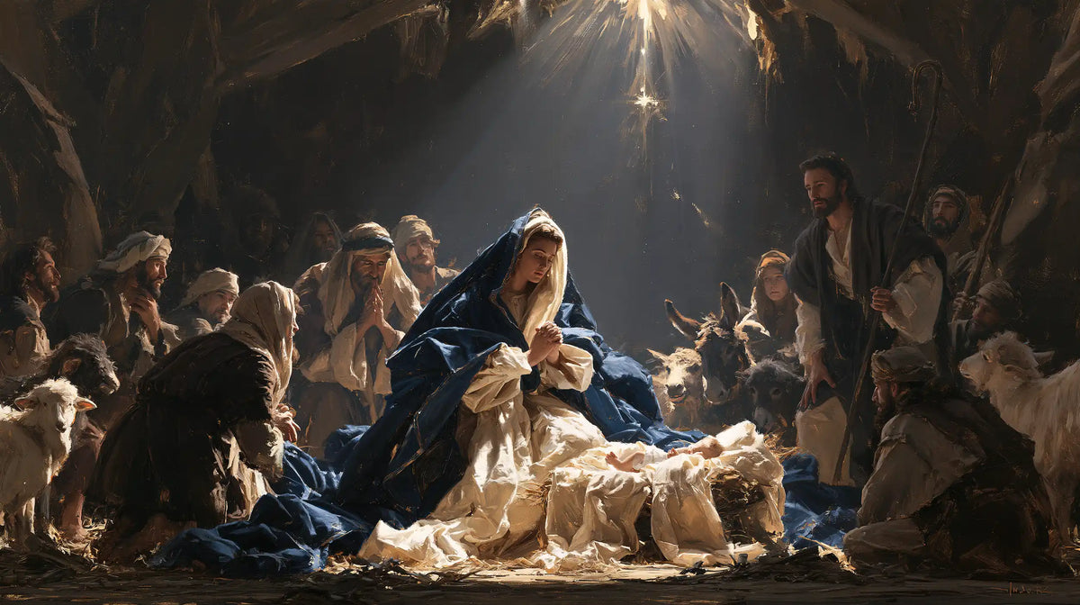The Nativity — The Swaddling Beneath the Suspended Star