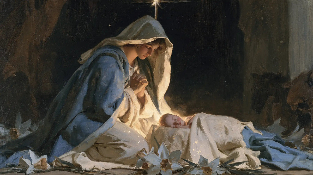The Nativity — The Little Sleep in the Wreath of Flowers