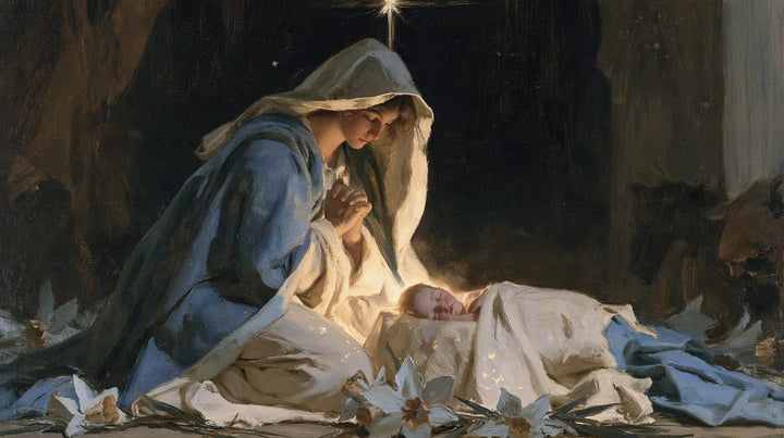 The Nativity — The Little Sleep in the Wreath of Flowers
