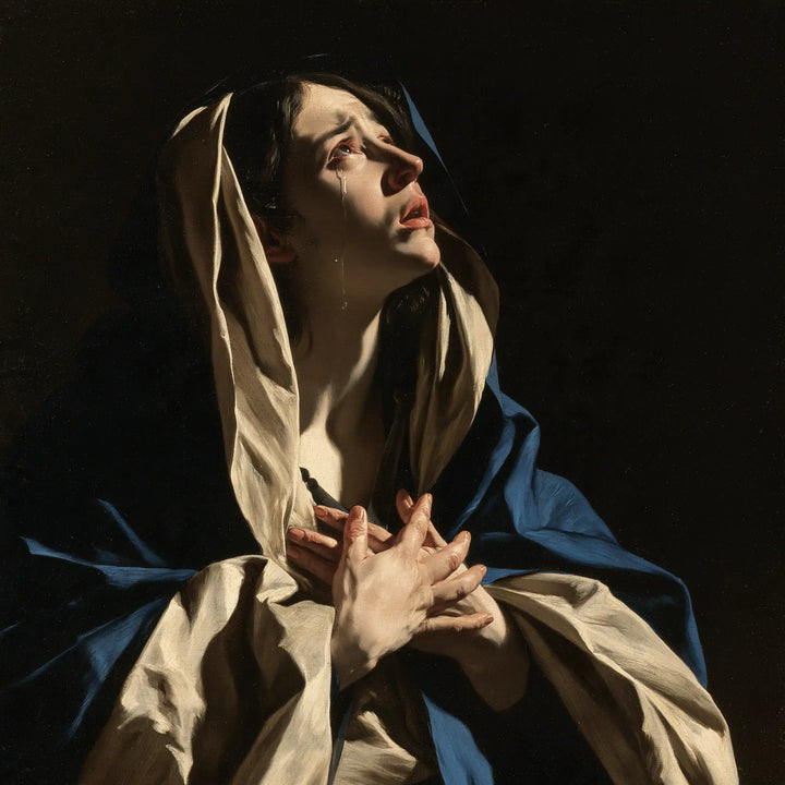 Our Lady of Sorrows - Caravaggio Tenebrism · Square n° 4