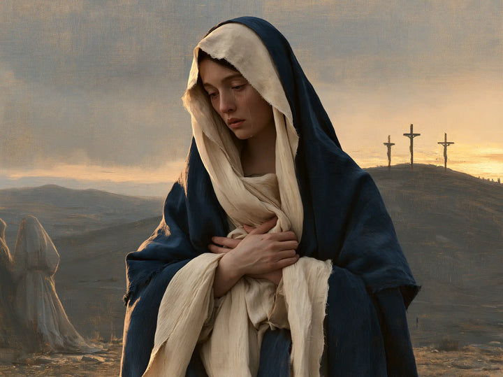 Our Lady of Sorrows — The Pale Veil before the Three Crosses