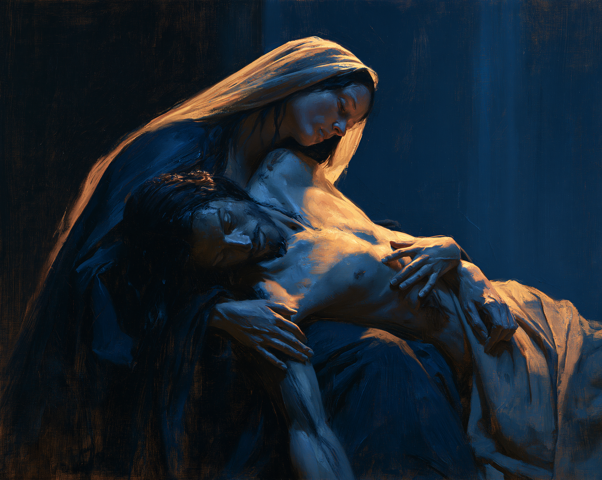 La Pietà - Light-dark midnight blue · Landscape n° 3
