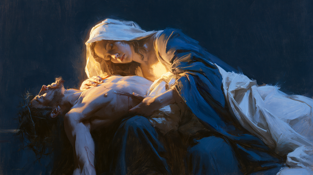 La Pietà - Light-dark midnight blue · Landscape n° 7