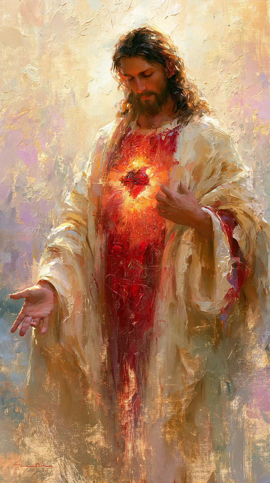 Sacred Heart of Jesus - Impressionist · Portrait n° 7