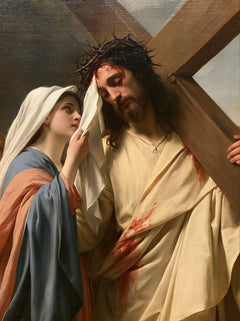 Saint Veronica and Jesus — The Compassionate Hand upon His Face