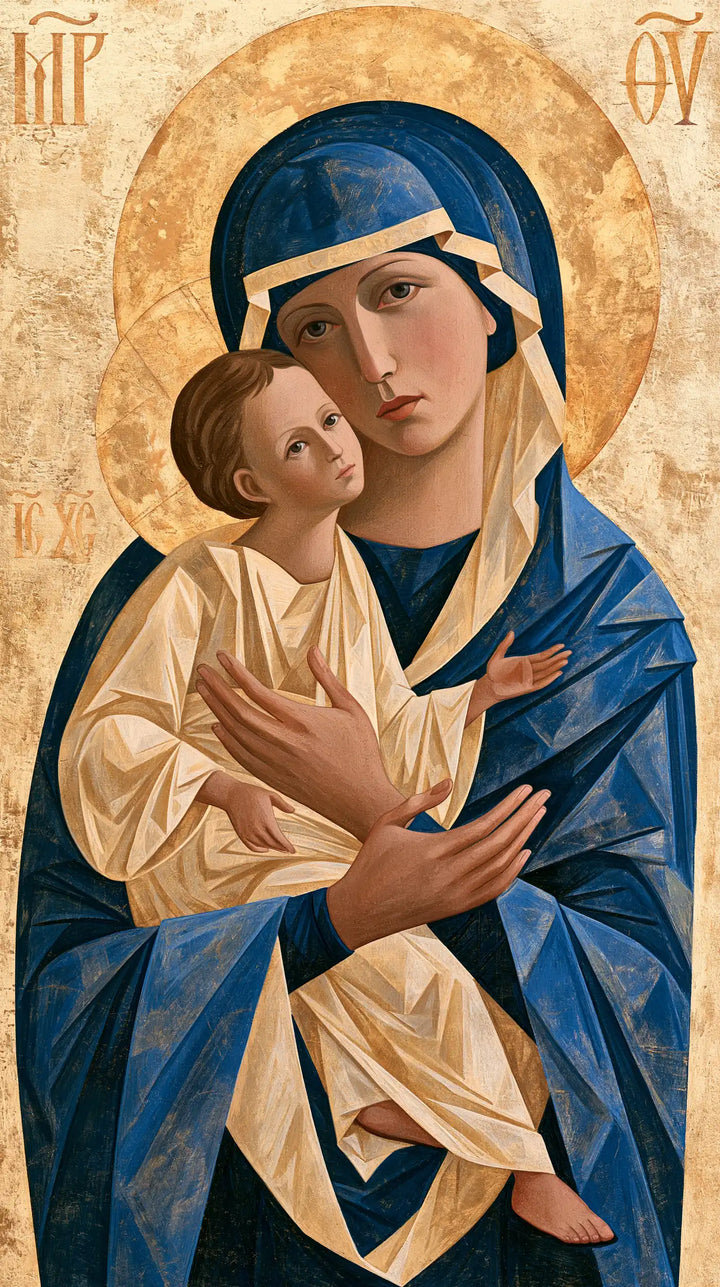 Virgin Mary and Child Jesus - Contemporary Byzantine · Portrait n° 11