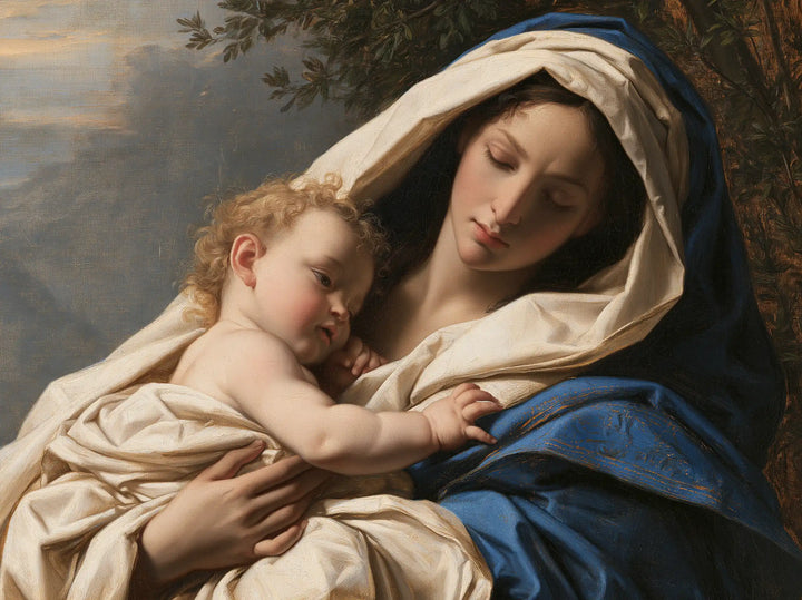 Virgin Mary and Child Jesus - Florentine Renaissance · Landscape n° 9