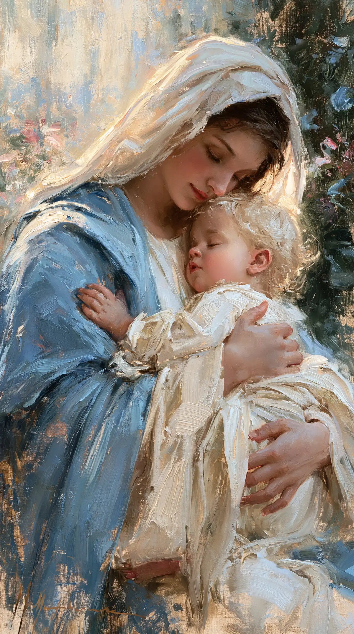 The Virgin and Child — A Palm upon the Garden Mantle