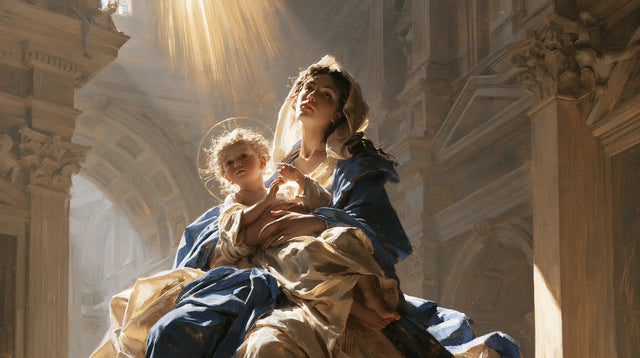 Virgin Mary and Child Jesus - Sacred Monumental View · Landscape n° 19