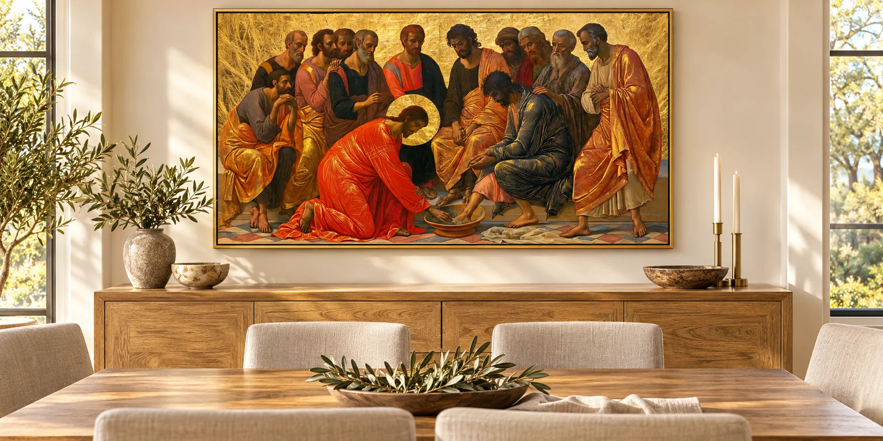 The Washing of the Feet - Sacred Golden